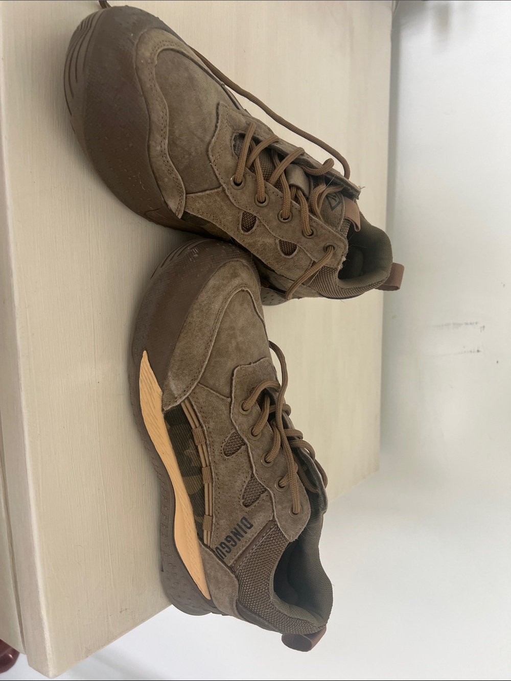 Men's Brown Suede Lace-Up Safety shoes